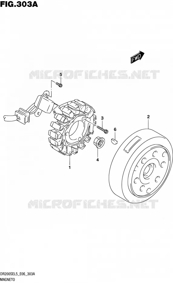 ONTSTEKING Suzuki MOTO 200 DR 2015  DR200SE L5 (E06)