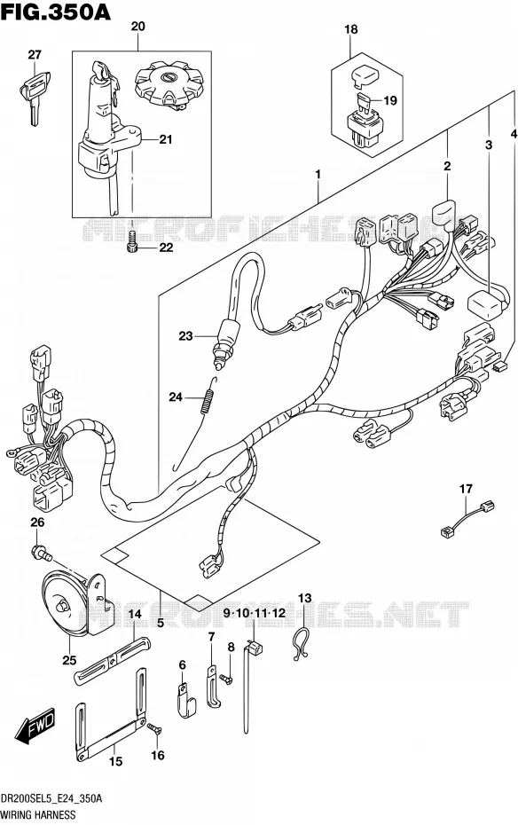 BEDRADING Suzuki MOTO 200 DR 2015  DR200SE L5 (E24)