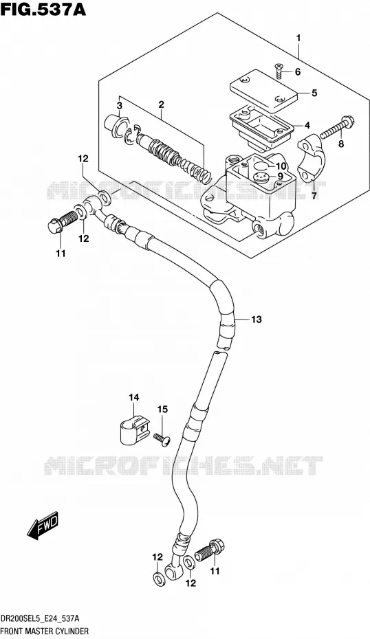 FRONT HOOFDREMCILINDER Suzuki MOTO 200 DR 2015  DR200SE L5 (E24)