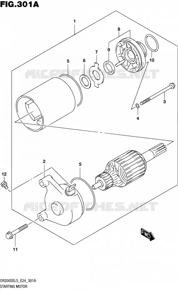 STARTMOTOR Suzuki MOTO 200 DR 2015  DR200SE L5 (E24)