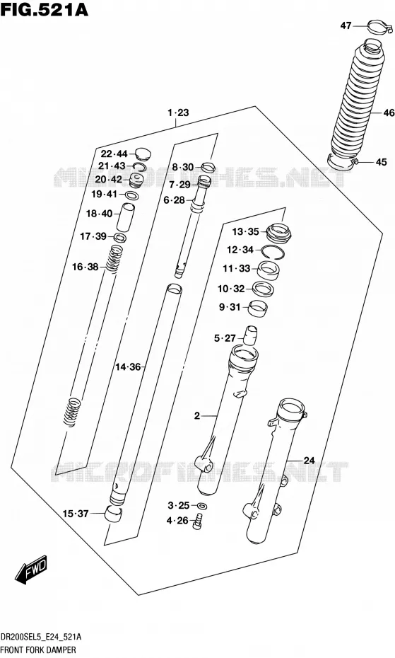 VOORVORK Suzuki MOTO 200 DR 2015  DR200SE L5 (E24)