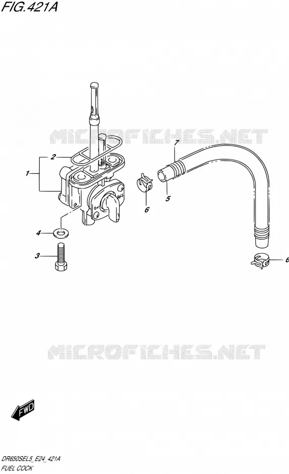 FUEL COCK Suzuki MOTO 650 DR 2015  DR650SE L5 (E24)