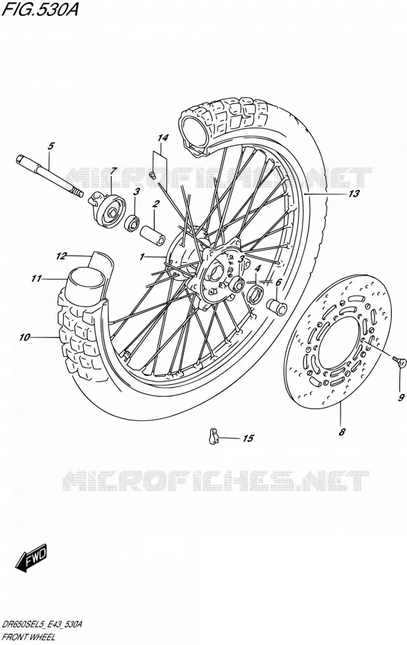 VOORWIEL Suzuki MOTO 650 DR 2015  DR650SE L5 (E43)