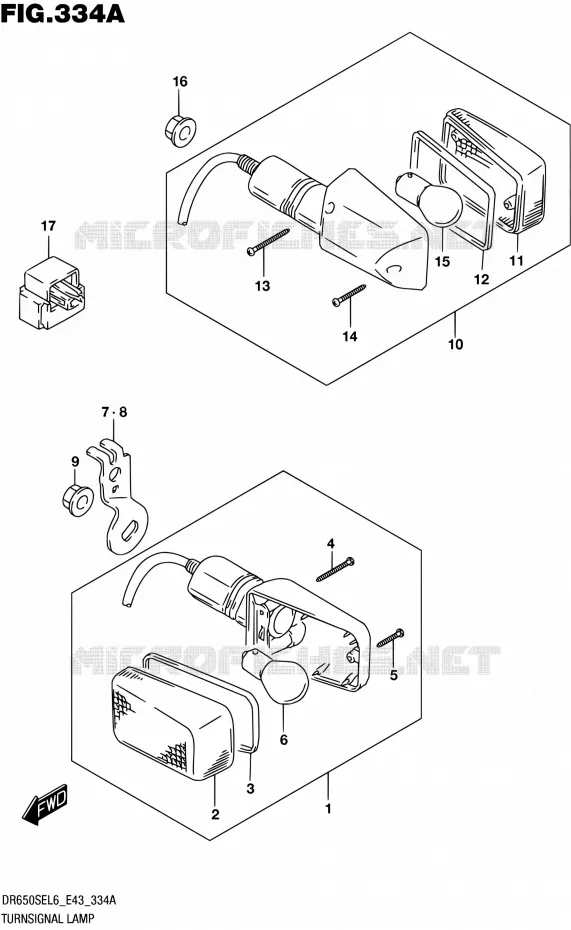 INDICATOREN Suzuki MOTO 650 DR 2016  DR650SE L6 (E43)