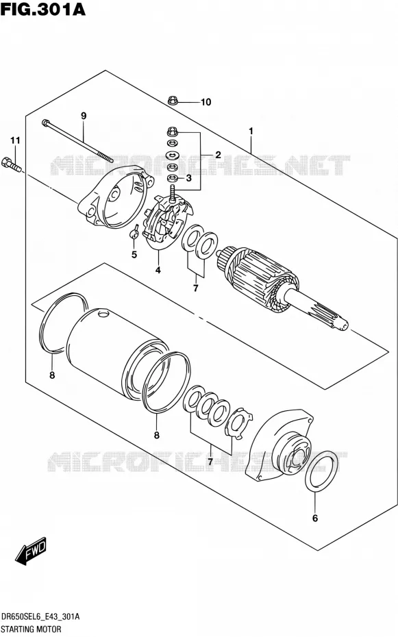 STARTMOTOR Suzuki MOTO 650 DR 2016  DR650SE L6 (E43)