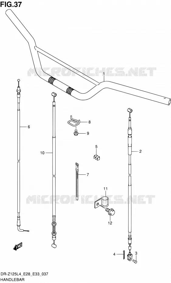 STUUR (DR-Z125L4 E28) Suzuki MOTO 125 DR-Z 2014  DR-Z125 L4
