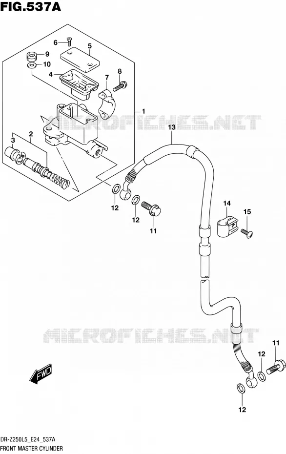 FRONT HOOFDREMCILINDER Suzuki MOTO 250 DR-Z 2015  DR-Z250 L5 (E24)