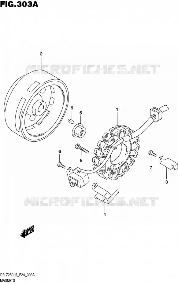 ONTSTEKING Suzuki MOTO 250 DR-Z 2015  DR-Z250 L5 (E24)