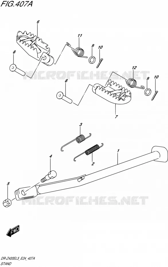 STAND Suzuki MOTO 400 DR-Z 2015  DR-Z400E L5 (E24)