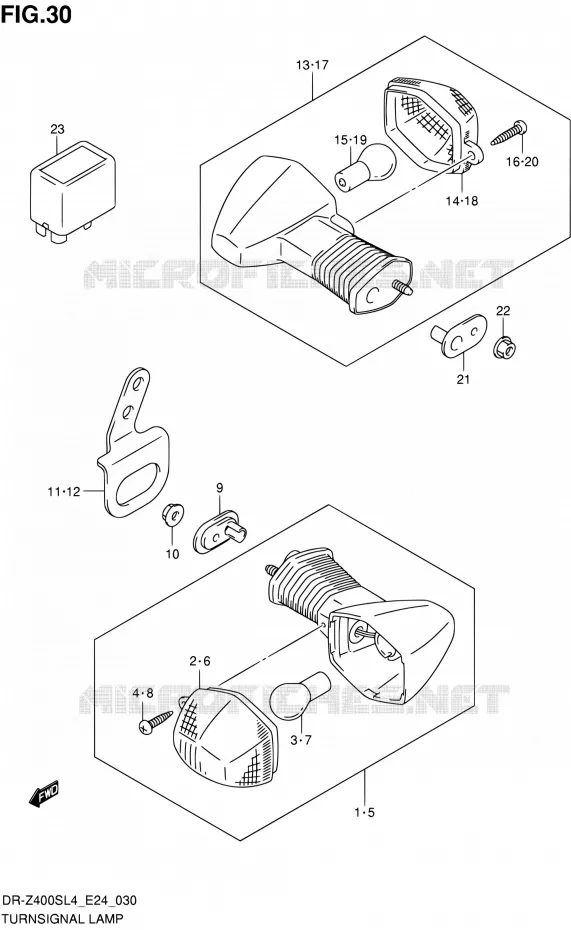 INDICATOREN Suzuki MOTO 400 DR-Z 2014  DR-Z400S L4 (E24)