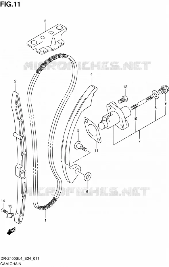 TIMING Suzuki MOTO 400 DR-Z 2014  DR-Z400S L4 (E24)