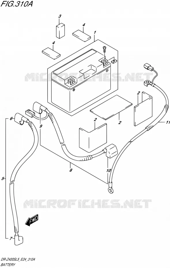 ACCU Suzuki MOTO 400 DR-Z 2015  DR-Z400S L5 (E24)
