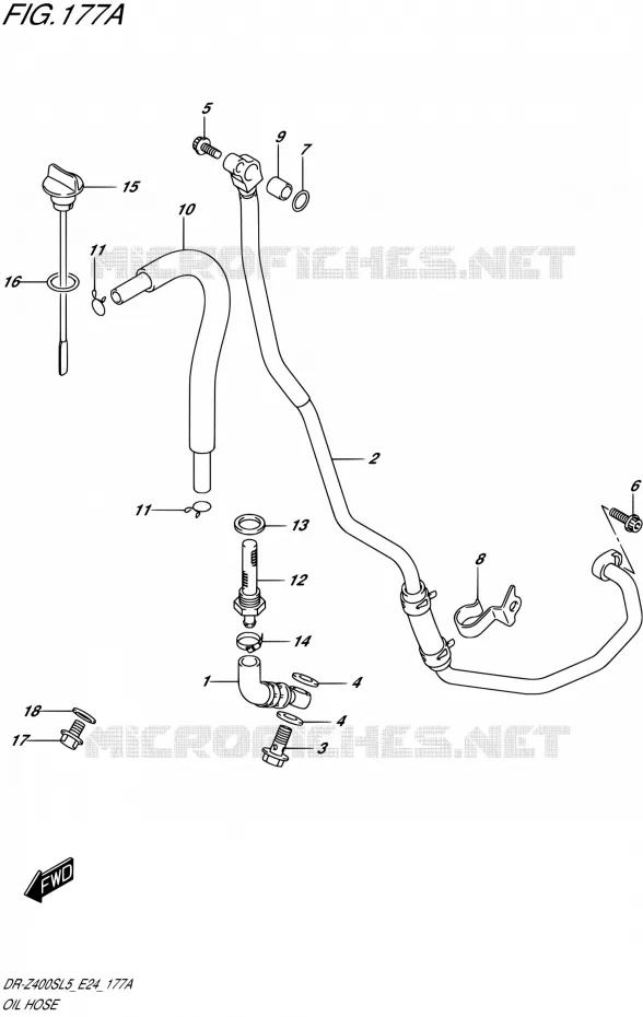 OLIE SLANG Suzuki MOTO 400 DR-Z 2015  DR-Z400S L5 (E24)