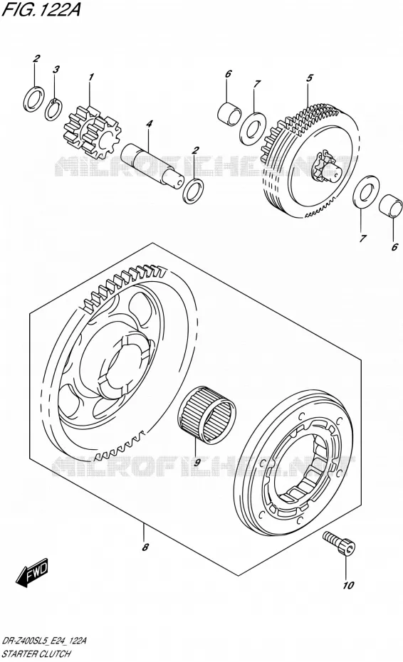 STARTMOTOR CLUTCH Suzuki MOTO 400 DR-Z 2015  DR-Z400S L5 (E24)