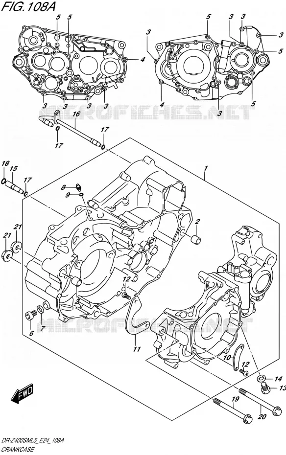 CASING Suzuki MOTO 400 DR-Z 2015  DR-Z400SM L5 (E24)
