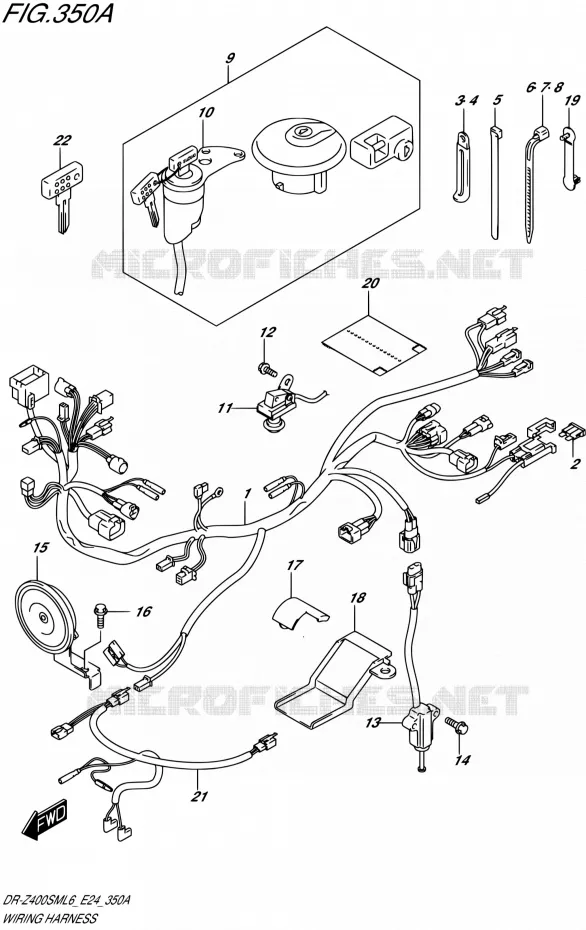 BEDRADING Suzuki MOTO 400 DR-Z 2016  DR-Z400SM L6 (E24)