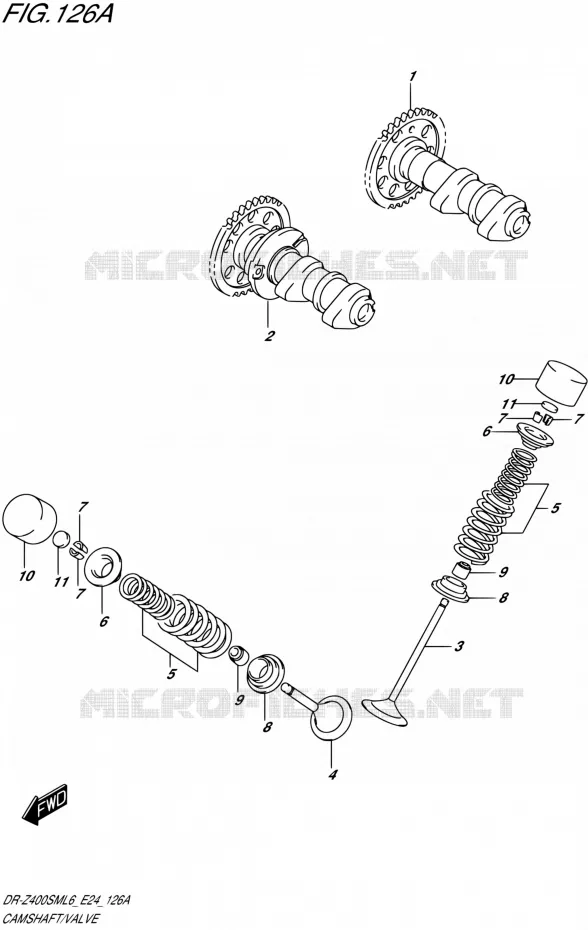 NOKKENAS - VALVES Suzuki MOTO 400 DR-Z 2016  DR-Z400SM L6 (E24)