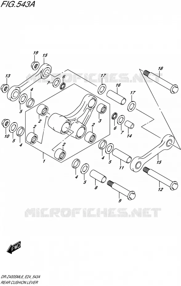 SCHOKBREKER AANEENSCHAKELING Suzuki MOTO 400 DR-Z 2016  DR-Z400SM L6 (E24)