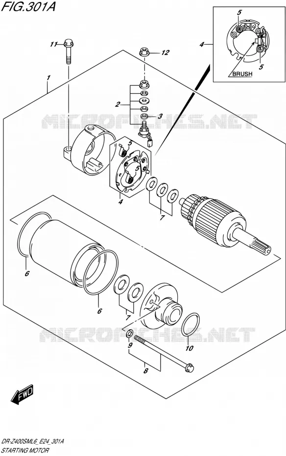 STARTMOTOR Suzuki MOTO 400 DR-Z 2016  DR-Z400SM L6 (E24)