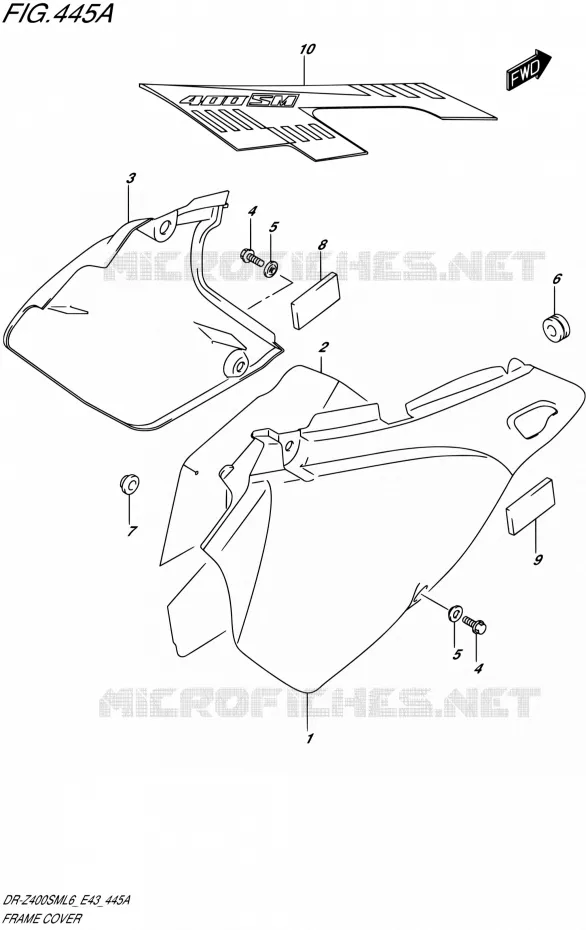 ACHTER KUIP Suzuki MOTO 400 DR-Z 2016  DR-Z400SM L6 (E43)