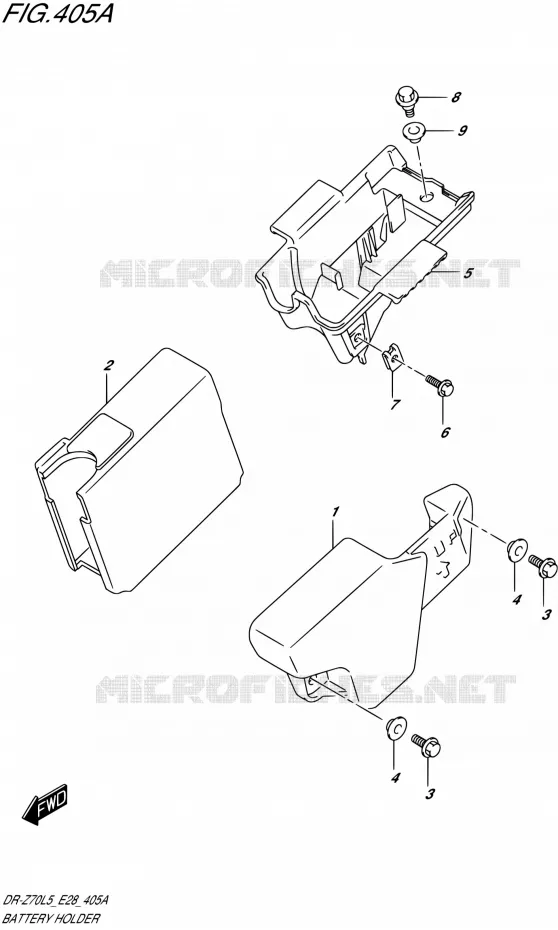 ACCU BOX - TOOLS Suzuki MOTO 70 DR-Z 2015  DR-Z70 L5 (E03,E28,E33)