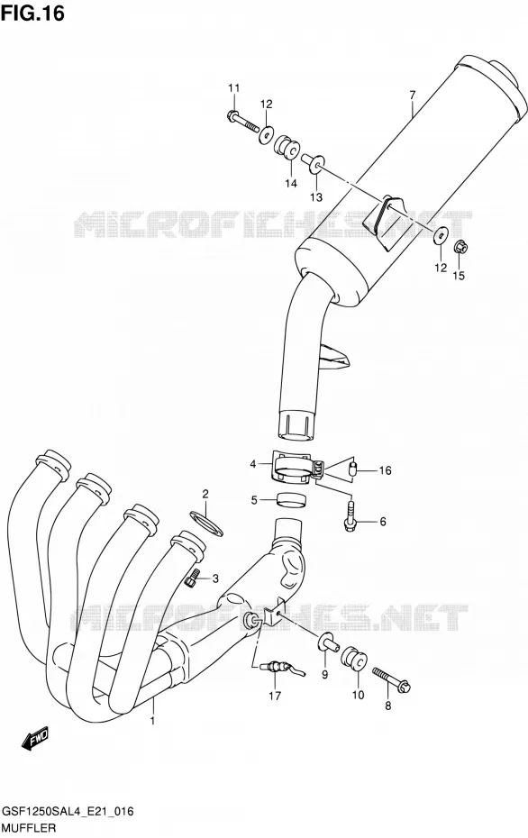 GELUIDDEMPER Suzuki MOTO 1250 BANDIT 2015  GSF1250SA L4 (E21)