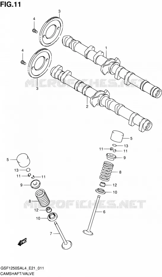 NOKKENAS - VALVES Suzuki MOTO 1250 BANDIT 2014  GSF1250SA L4 (E21)