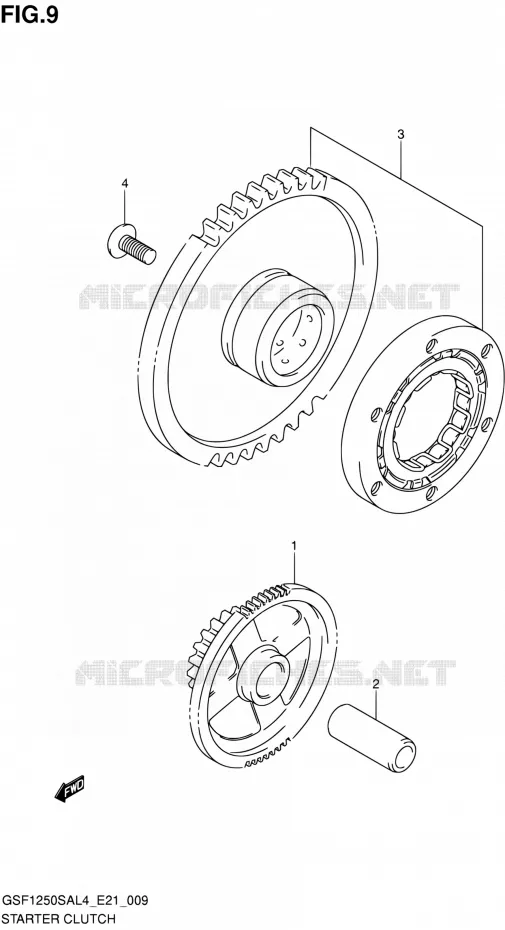 STARTMOTOR CLUTCH Suzuki MOTO 1250 BANDIT 2016  GSF1250SA L4 (E21)