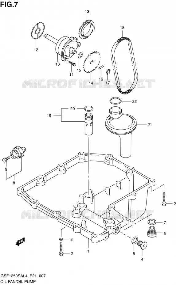SUMP - OLIEPOMP Suzuki MOTO 1250 BANDIT 2014  GSF1250SA L4 (E21)