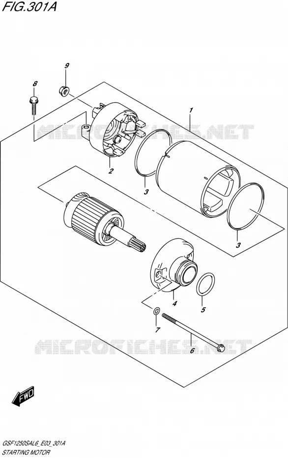 STARTMOTOR Suzuki MOTO 1250 BANDIT 2016  GSF1250SA L6 (E03)