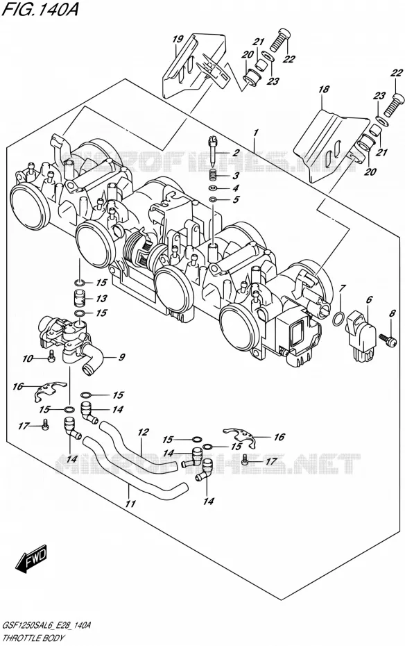 GASKLEPHUIS Suzuki MOTO 1250 BANDIT 2016  GSF1250SA L6 (E03,E28,E33)