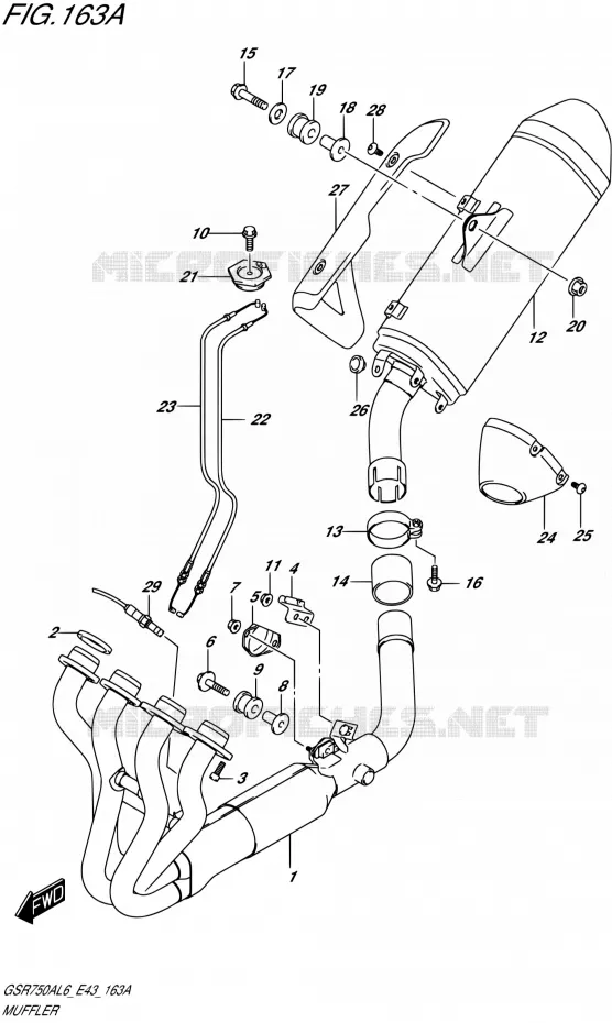 GELUIDDEMPER Suzuki MOTO 750 GSR 2016  GSR750A L6 (E43)