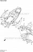 ACHTERSPATBORD voor Suzuki GSR 750 2014