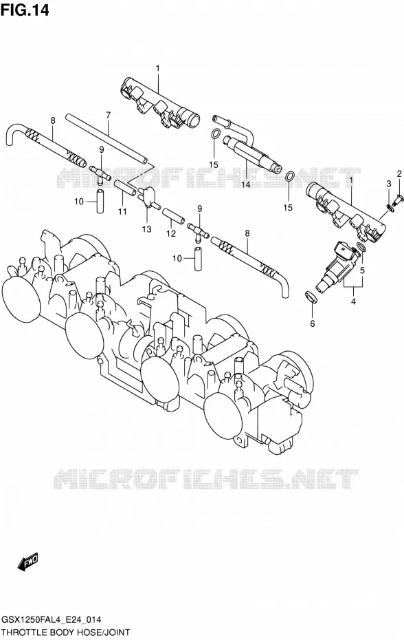 GASKLEPHUIS Suzuki MOTO 1250 GSX-F 2014  GSX1250FA L4 (E24)