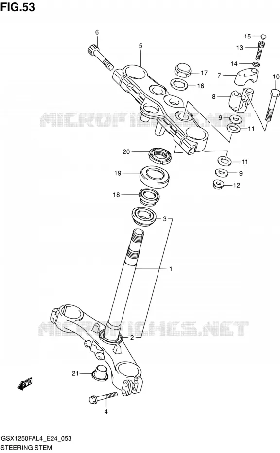 STUURKOLOM Suzuki MOTO 1250 GSX-F 2014  GSX1250FA L4 (E24)