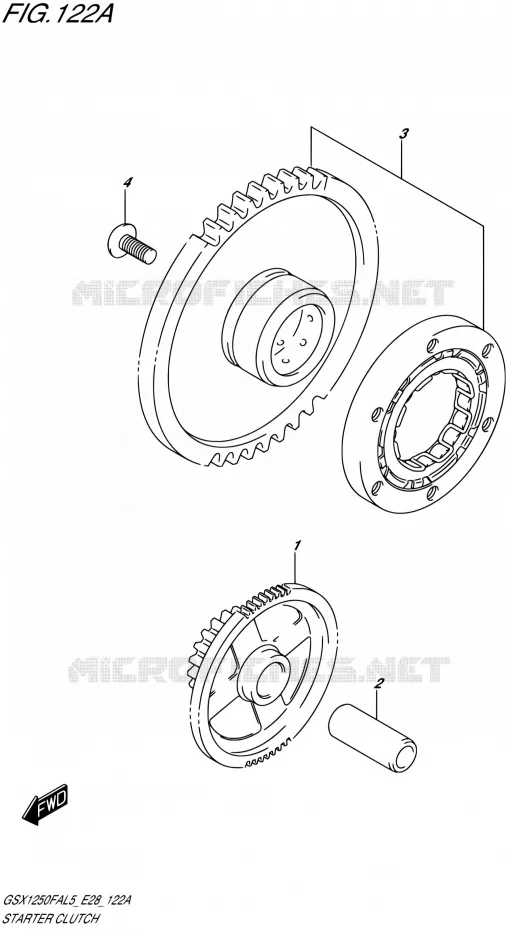 STARTMOTOR CLUTCH Suzuki MOTO 1250 GSX-F 2015  GSX1250FA L5 (E03,E28,E33)