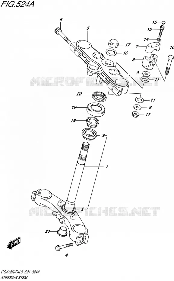 STUURKOLOM Suzuki MOTO 1250 GSX-F 2015  GSX1250FA L5 (E21)