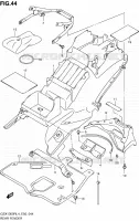 ACHTERSPATBORD voor Suzuki HAYABUSA 1300 2014