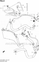 RADIATOR SLANG voor Suzuki HAYABUSA 1300 2014