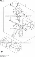 REAR CALIPER voor Suzuki HAYABUSA 1300 2014