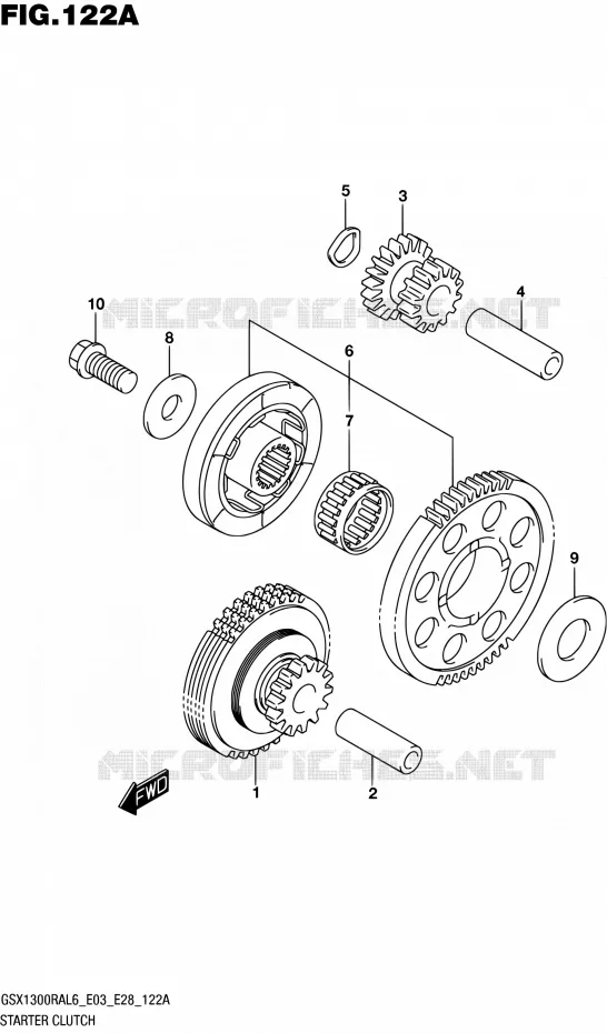 STARTMOTOR CLUTCH Suzuki MOTO 1300 HAYABUSA 2016  GSX1300RA L6 (E03,E28,E33)