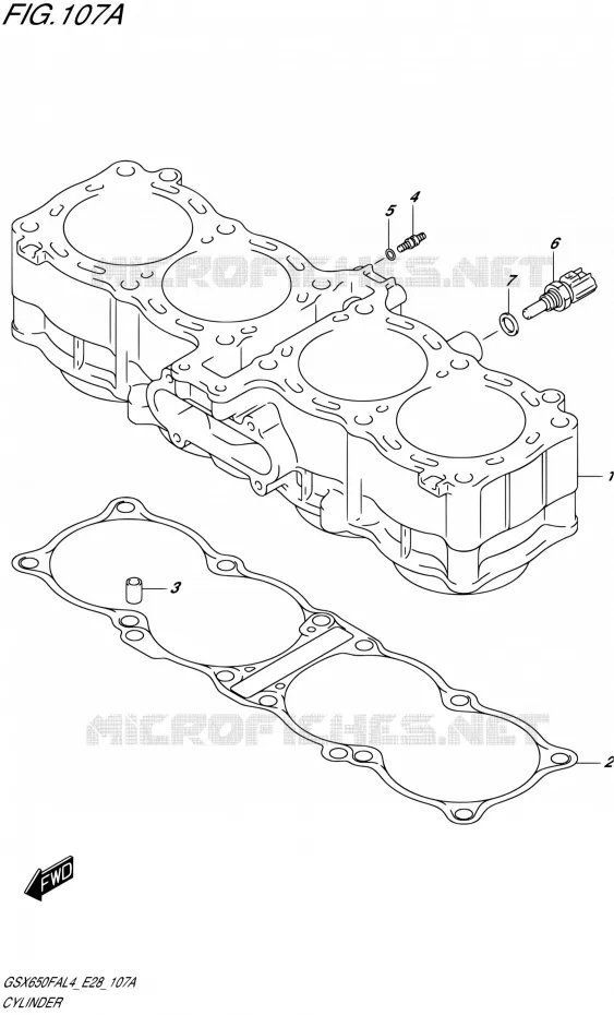 CILINDER Suzuki MOTO 650 GSX-F 2014  GSX650FA L4
