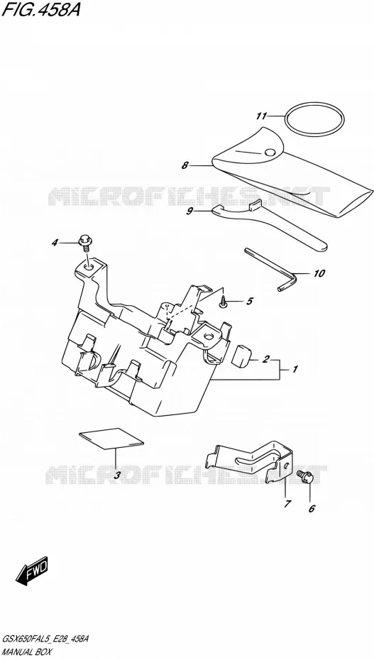 GEREEDSCHAPSKIST Suzuki MOTO 650 GSX-F 2015  GSX650FA L5