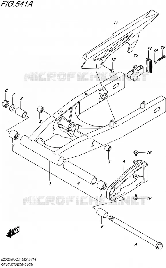 SWINGARM Suzuki MOTO 650 GSX-F 2015  GSX650FA L5