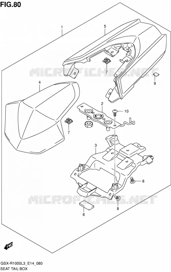 SEAT COWL (GSX-R1000ZL3 E14) Suzuki MOTO 1000 GSX-R 2013  GSX-R1000 L3/GSX-R1000Z L3 (E14)