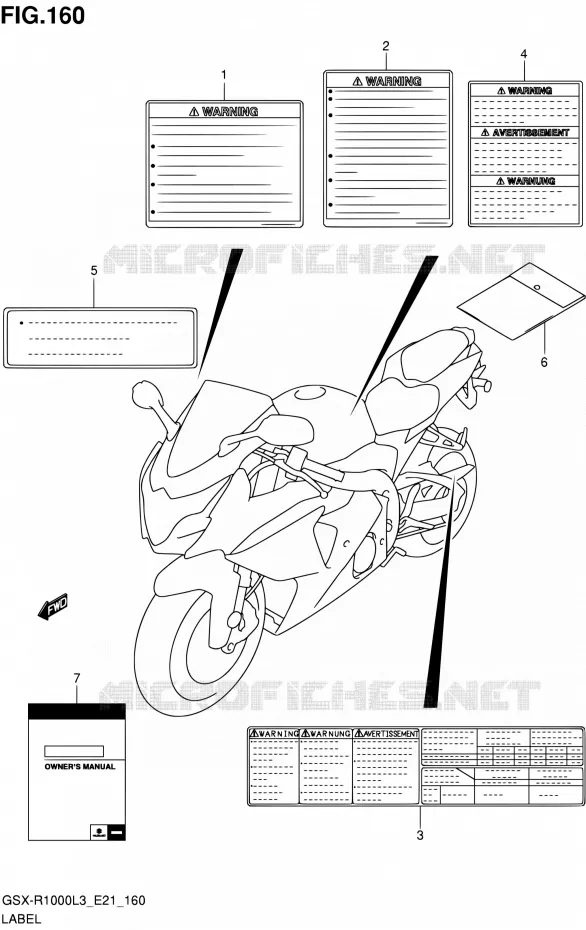 ETIKET (GSX-R1000L3 E24) Suzuki MOTO 1000 GSX-R 2013  GSX-R1000 L3/GSX-R1000Z L3 (E24)