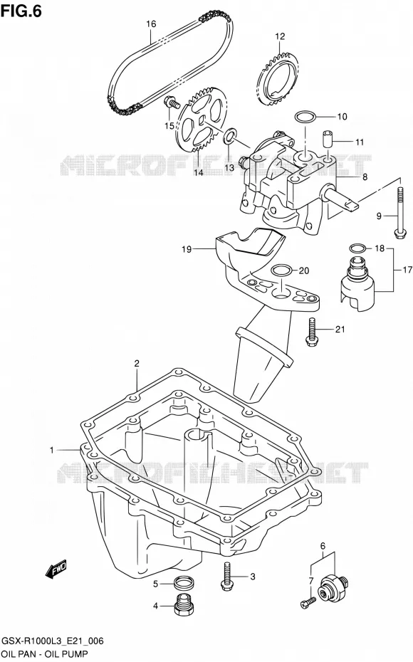 SUMP - OLIEPOMP  Suzuki MOTO 1000 GSX-R 2013  GSX-R1000 L3/GSX-R1000Z L3 (E24)