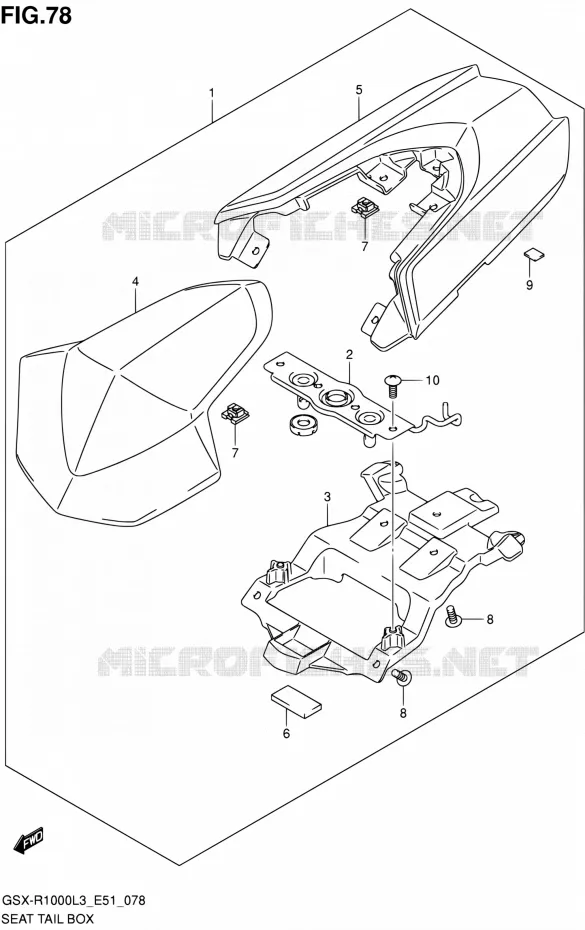 SEAT COWL (GSX-R1000ZL3 E51) Suzuki MOTO 1000 GSX-R 2013  GSX-R1000 L3/GSX-R1000Z L3 (E51)