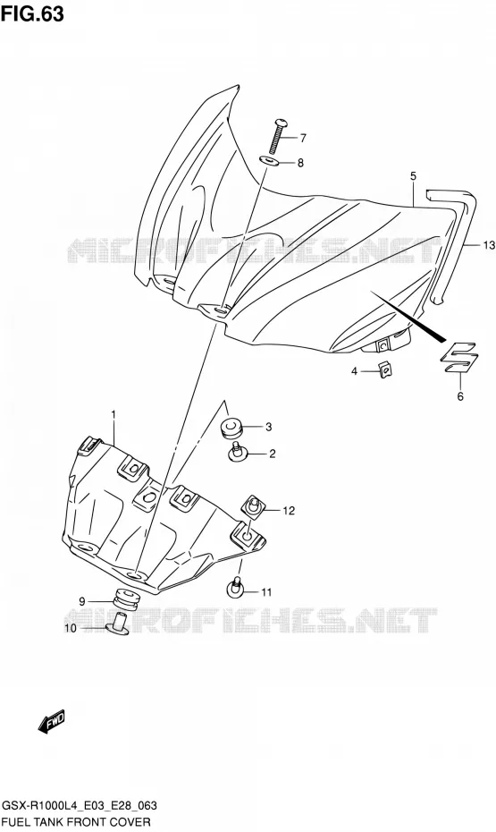 FUEL TANK VOORKLEP Suzuki MOTO 1000 GSX-R 2014  GSX-R1000 L4 (E03,E28,E33)