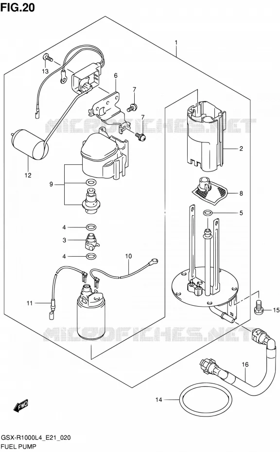 BENZINE POMP Suzuki MOTO 1000 GSX-R 2015  GSX-R1000 L4 (E21)